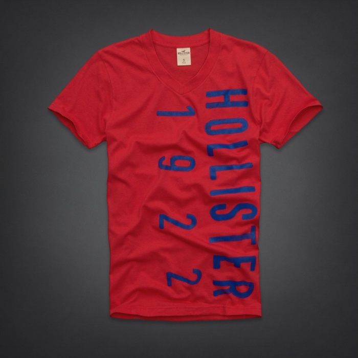 Hollister Hombres cuello en V Corto Remera HCO4154